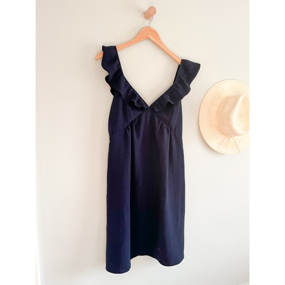 Sezane | Olymea Dress | Navy | Fr Sz 38 / US Sz 6 - Picture 3 of 10